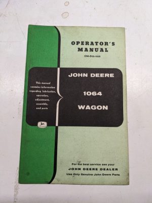 John Deere Jd Om-D52-1058 Operators Manual Service Parts Book Catalog 1064 Wagon