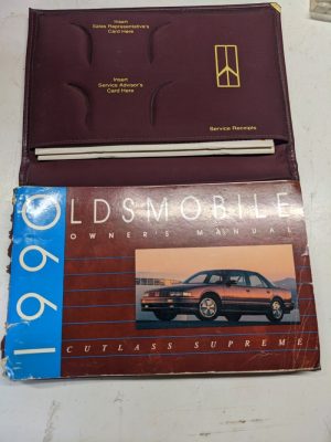 Oldsmobile 1990 Owner'S Operators Manual Cutlass Supreme Maintenance Car