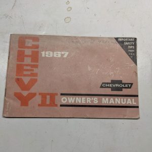 1967 Chevy Ii Chevrolet Owner'S Manual Operators Hand Book Maintenance