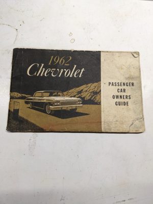 1962 Chevrolet Passenger Car Owner'S Manual Operators Hand Book Maintenance