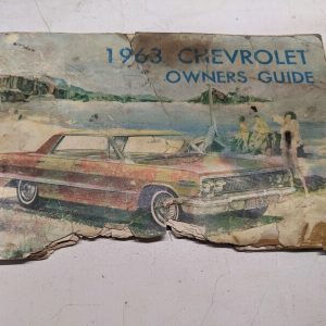 1963 Chevrolet All Models Owner'S Manual Operators Guide Impala Maintenance Ss