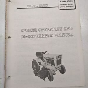 Bolens Oem Manual Book Owner Operation Maintenance Manual 48" Mower 18049-03