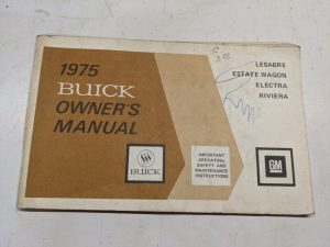 1975 Buick Lesabre Estate Wagon Riviera Owner'S Manual Operators Maintenance