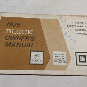 1975 Buick Lesabre Estate Wagon Riviera Owner'S Manual Operators Maintenance