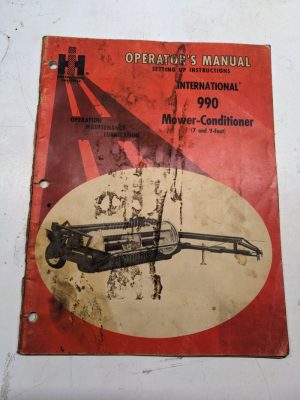 International Harvester Ih Operators Manual Owner Book 990 Mower Conditioner