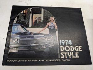 1974 Dodge Style Dealership Sales Brochure Charger Challenger Book Advertising