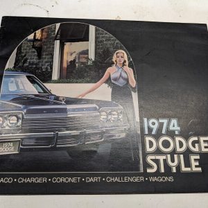1974 Dodge Style Dealership Sales Brochure Charger Challenger Book Advertising