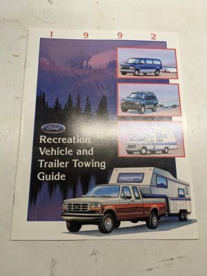 1992 Ford Recreational Vehicle Rv Trailer Towing Guide Owner Manual Book Info