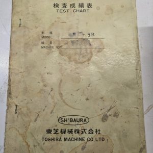 Toshiba Machine Test Chart Bmc-8B 21390 Shibaura May 1980 Information Reference