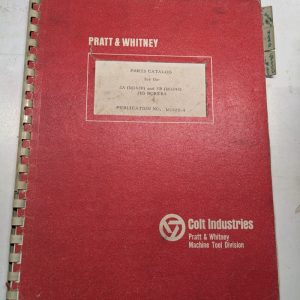 Pratt & Whitney Parts List Book Catalog Manual 2A 3B Jig Borer M1620 M1695 1968
