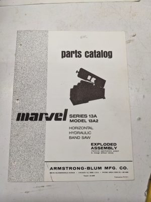 Marvel Parts List Book Manual Catalog Series 13A Model 13A2 Band Saw Pc13-1 1983