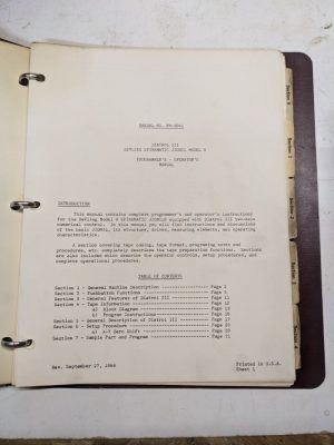 Devlieg Machine Operator Programmer Manual Instruction 1968 Jigmil Model H