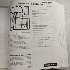 Lawn Boy Dealer Service Repair Manual 1981-1996 All Products Overhaul Bulletins