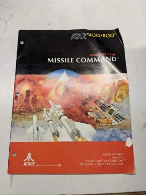 Atari 400/800 Computer Game Missile Command Cxl4012 Computer System 1981
