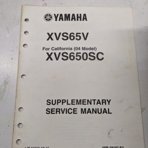 Yamaha Supplementary Service Manual Oem Motorcycle Xvs650Sc 5Fb-28197-E2 2005