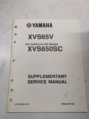 Yamaha Supplementary Service Manual Oem Motorcycle Xvs650Sc 5Fb-28197-E2 2005