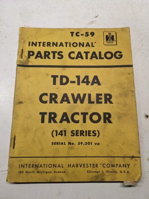 International Ih Parts List Book Manual Catalog Td-14A Crawler Tractor 141
