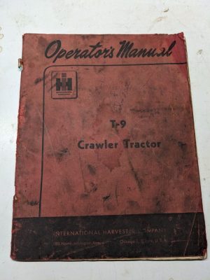 International Harvester Ih Operator'S Manual Td-9 Crawler Tractor Owners Book