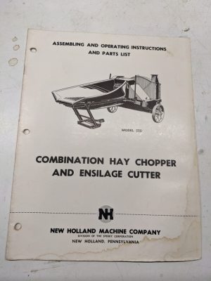 New Holland Assembling Operating Instruction Parts List Manual 550 Hay Chopper