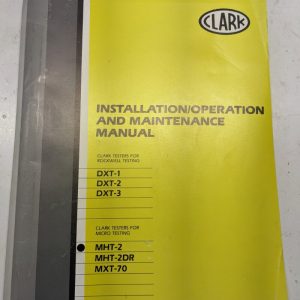 Clark Instruction Operation Manual Rockwell Micro Hardness Testers Dxt Mht 1 2 3
