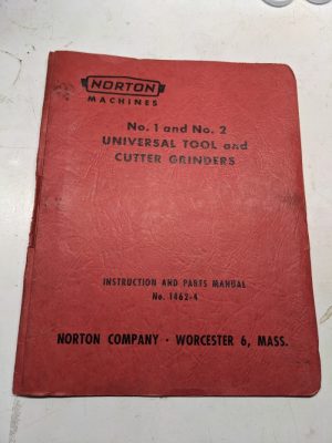 Norton Instruction Parts List Book Manual Catalog No 1 2 Tool Grinders 1462-4