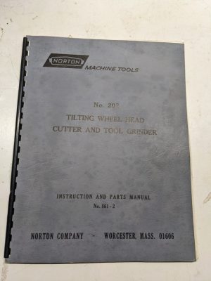 Norton Instruction Parts List Book Manual Catalog No 202 Tilting Tool Grinders