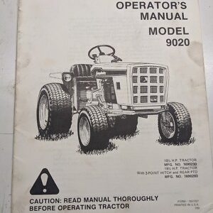 Simplicity Oem Operators Owners Manual Service Lawn Garden Tractor Model 9020