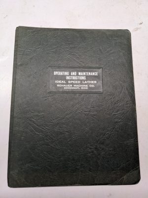 Ideal Speed Lathe Operating Maintenance Instruction Manual Specs Na1B 2B N1B