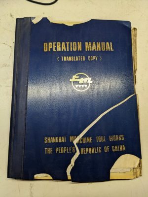 Shanghai Machine Tool Operation Manual Cylindrical Grinding Machine H163