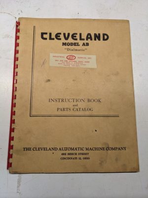 Cleveland Ab Dialmatic Service Instruction Book Operation Manual Parts List