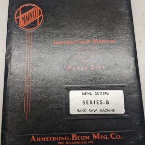 Marvel Instruction Manual Maintenance Operation Parts List Hack Saw No 8 Series