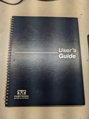 Instron Satec Systems User'S Guide 12Bn 2001 Wbn Cb Operation Manual Book