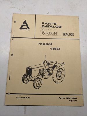 Allis Chalmers Repair Parts List Book Manual Catalog Model 160 Tractor 1970
