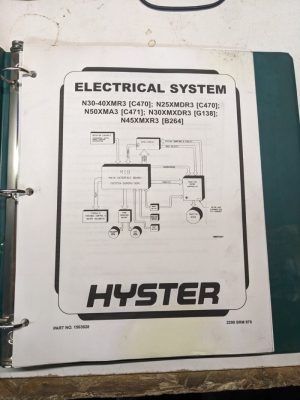 Hyster Electrical Service Repair Manual N30 40 25 Xmdr3 50 Xma3 45 2200 Srm 978