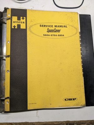 Hyster Service Repair Manual Fork Lift Spacesaver S60A S70A S80A 1969 Shop Book