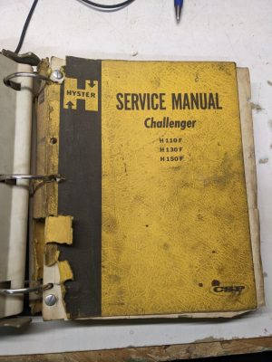 Hyster Service Repair Manual Fork Lift Challenger H 110 130 150 F 2588 1970