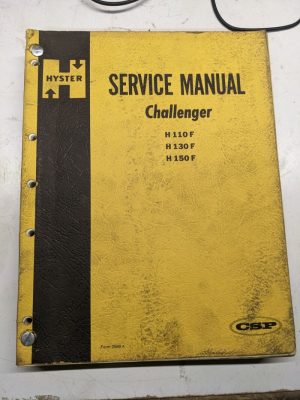 Hyster Service Repair Manual Fork Lift Challenger H 110 130 150 F 2588 A 1970