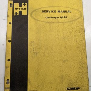 Hyster Service Repair Manual Fork Lift Truck Challenger Qc20 Gps-1913 1969