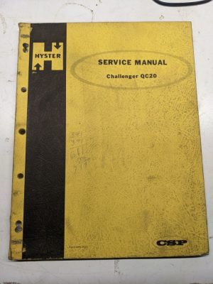 Hyster Service Repair Manual Fork Lift Truck Challenger Qc20 Gps-1913 1969