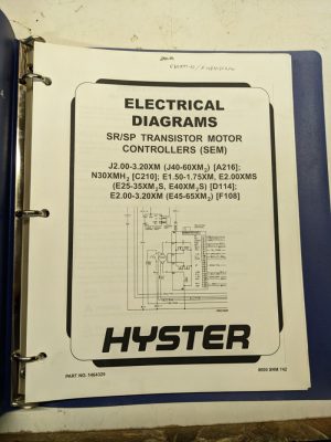 Hyster Forklift Electrical Diagrams Sr/Sp Transistor Motor Controllers