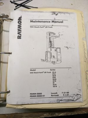 Raymond Maintenance Manual Easi Reach Truck Ez Et Es Ds Dt Ef Dz A B Service