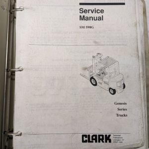 Clark Service Repair Manual Sm 598G Genesis 1994 Fork Lift Truck Shop Book