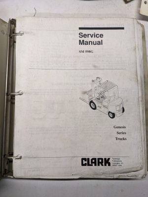 Clark Service Repair Manual Sm 598G Genesis 1994 Fork Lift Truck Shop Book