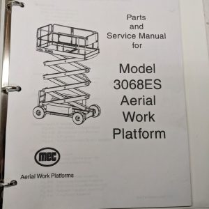 Mec Aerial Platform Model 3068Es Parts List Book Service Repair Manual 1997