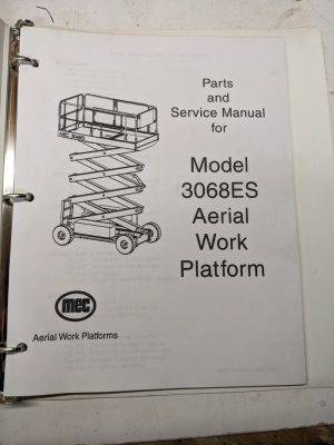 Mec Aerial Platform Model 3068Es Parts List Book Service Repair Manual 1997