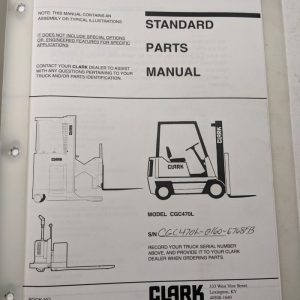 Clark Parts List Book Manual Catalog Shop Repair Service 1996 Cgc470L Forklift
