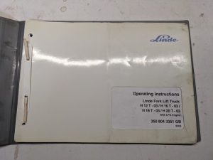 Linde Operating Instruction Manual Forklift Maintenance H 12 16 18 20 T -03