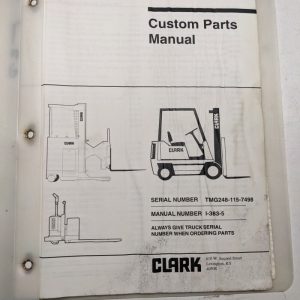 Clark Parts List Book Manual Catalog Shop Repair Service I-383-G Tmg248 1997