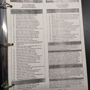 Clark Troubleshooting Trouble Codes Tmg 12/25 Handset Status Handbook