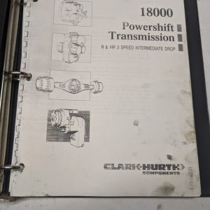 Clark Hurth Components 18000 Transmission R Hr3 Maintenance Service Manual